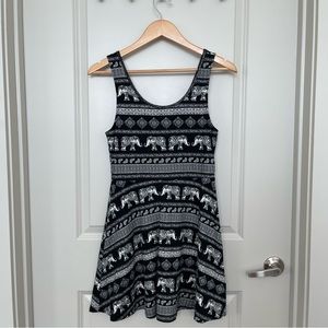 Black and White Elephant Dress